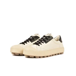 Pataugas ARAN/MIX F4H OFFWHITE/NOIR -Pataugas Soldes 628206 979 BASKET FEMME ARAN MIX F4H OFFWHITE NOIR 5