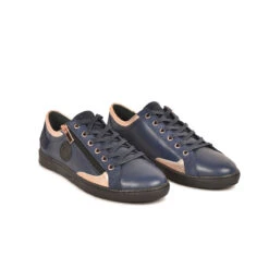 Pataugas JESTER/MIX F4H MARINE/ROSE -Pataugas Soldes 628254 BASKET FEMME JESTER MIX F4H MARINE ROSE 4