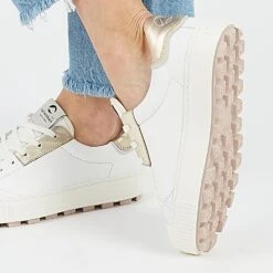 Pataugas ARAN/M F2H BLANC/DORÉ 12 Pataugas ARAN/M F2H BLANC/DORÉ -Pataugas Soldes ARANMF2HBLANCDORE2