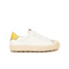 Pataugas ARAN/MIX F2H BLANC/JAUNE -Pataugas Soldes BASKET FEMME ARAN MIX F2H BLANC JAUNE 1