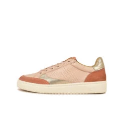 Pataugas BASALTE/SNME F2H BEIGE ROSÉ/DORÉ -Pataugas Soldes BASKET FEMME BASALT F2H NUDE DORE 2