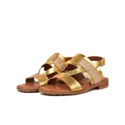 Pataugas RIA/MIX F2H DORE -Pataugas Soldes SANDALE FEMME RIA MIX F2H DORE 5 8156670e 852b 4224 b640 378fafdfd800